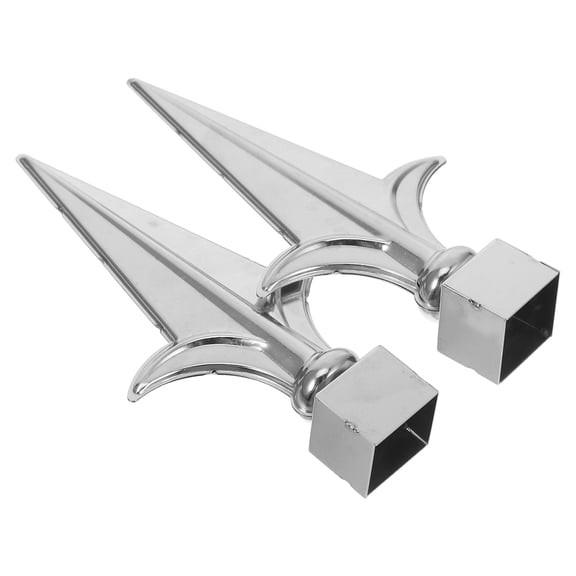 Masteelf 2 Pcs End Fence Accessories 14.60X7.80X2.50CM Silver