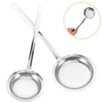 thumbnail image 1 of Masteelf 2 Pcs Fine Mesh Skimmer Spoon Stainless Steel Oil Filter for Kitchen Cooking, 1 of 8