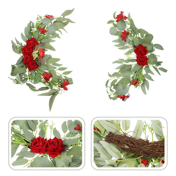 Masteelf 2 Pcs Floral Decoration Fake Rose Flower Compact and Exquisite