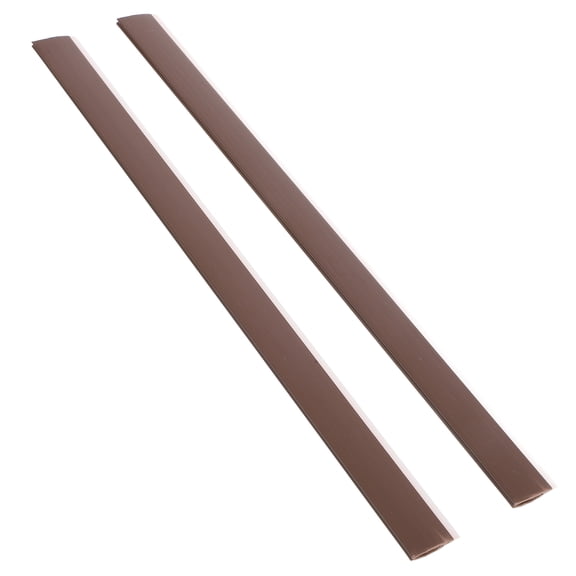 Masteelf 2 Pcs Garbage Shovel Edge Strips Dustproof Parts A5 Zipper Protective Net Plants Dark Brown