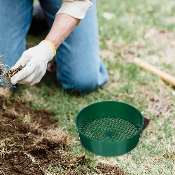 Masteelf 2-Pack Gardening Soil Screening Tool Green 16x16x5 cm Garden Sifter for Soil and Compost