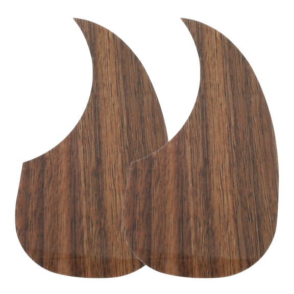 LOLIPPYY Guitar Pickguard Brown 2Pcs 7.1x3.9x0.2In