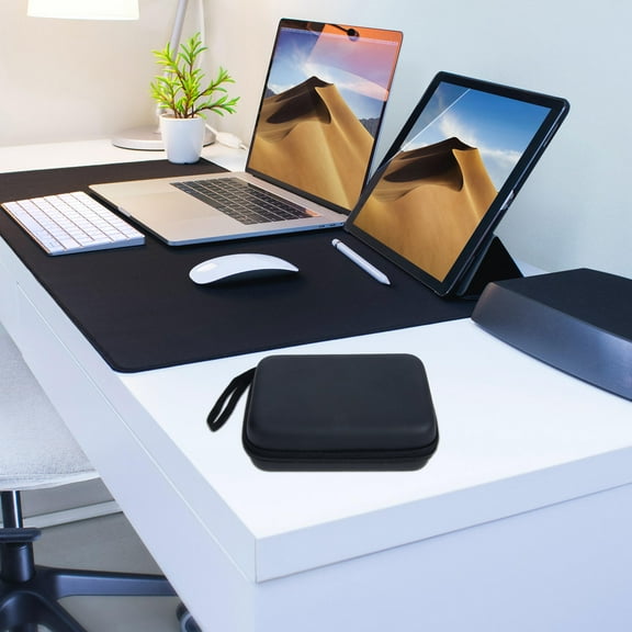 Masteelf 2 Pcs Hard Drive Storage Bag Cable Organizer Bag Cable Bag Travel 17x12cm Black