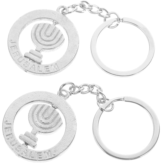 Masteelf 2 Pcs Holy Grail Keychain of The Lid Locket Keychains Silver