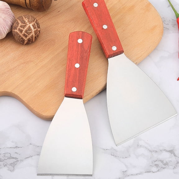 IDEANATEGRATE Cooking Spatula Ergonomic Handle 2 Pcs for Home and Culinary Techniques