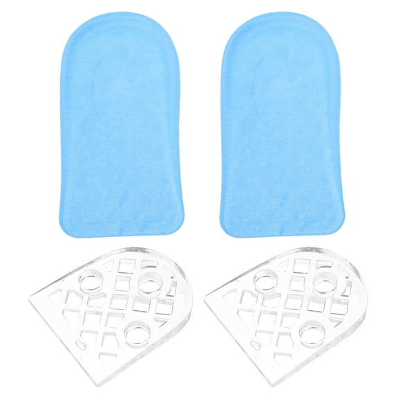 Masteelf 2 Pcs Jump Heel Booster Sock Insole Walking Insole 11.5X6X0.6cm White