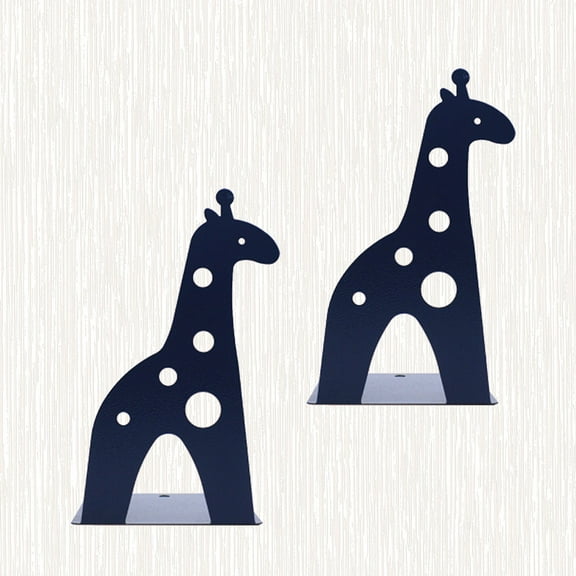 Masteelf 2 Pcs Kids Giraffe Book Stand Tidy Bookend Cartoon Animal Child