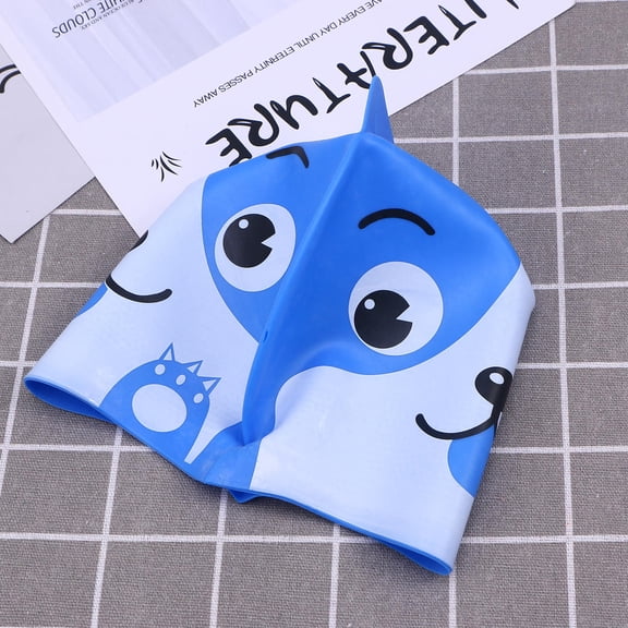 Masteelf  2 Pcs Kids Swim Mask Cartoon Silicone Swimming Cap