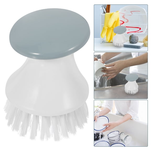 Masteelf  2 Pcs Kitchen Cleaning Brush Bristle Multipurpose Dad White