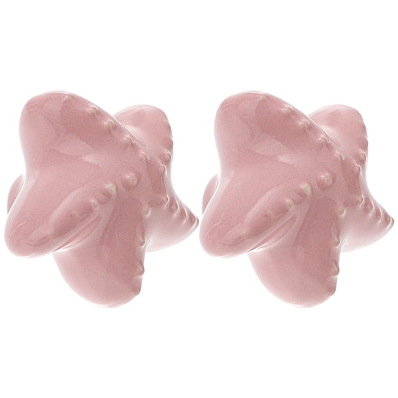 LOLIPPYY Knobs For Dresser Creative Cabinet Knob Ceramic 2Pcs Pink