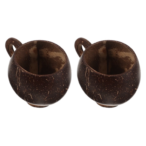Masteelf Coffee Coconut Cups with Handle Made from Natural Coconut Shell for Home Office and Outdoor Use Large Capacity