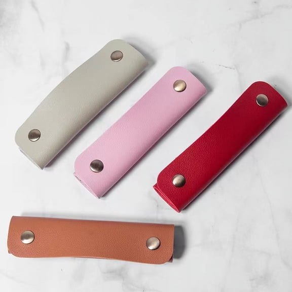 Masteelf 2 Pcs Luggage Leather Case Tote Bag Handle Pad Grip Wrap Cover