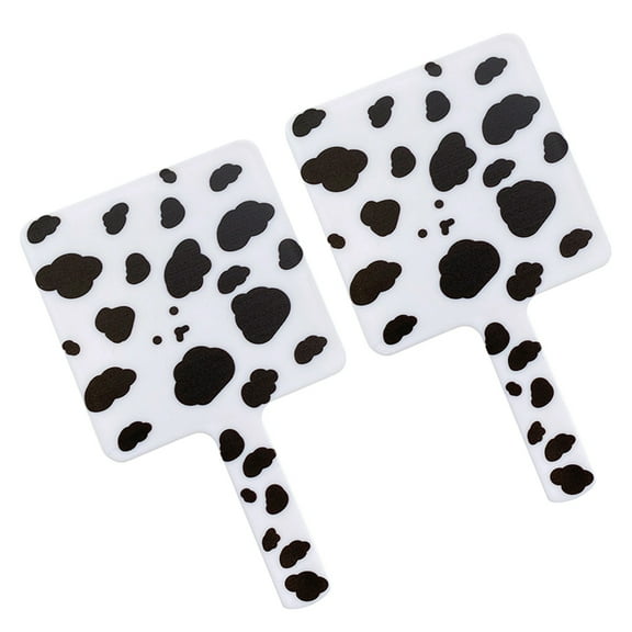 Masteelf 2 Pcs Makeup Vanity Mirror Hand Held Lightweight Stylish Cosmetic