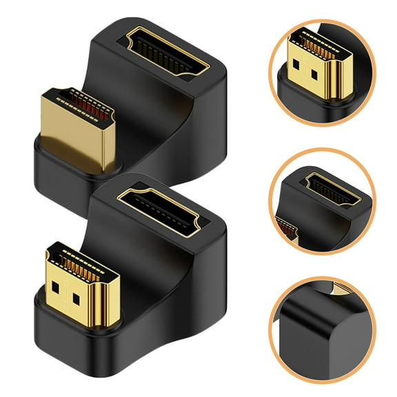 Masteelf 2 Pcs Black Monitor Connector TV Coupler Multi Video Male to Female Adapter for Electronics