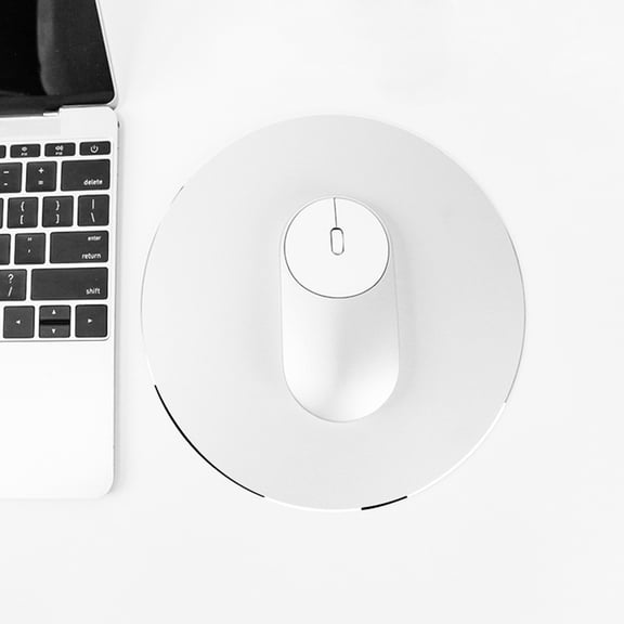 Masteelf  2 Pcs Mouse Pad Round Metal Liquid-resistant Scratch-resistant