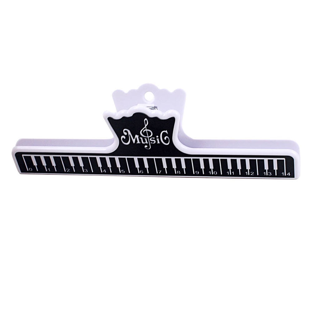 Masteelf 2 Pcs Music Stand Page Holder Piano Sheet Music Clip 15.5X2X2.8cm Black