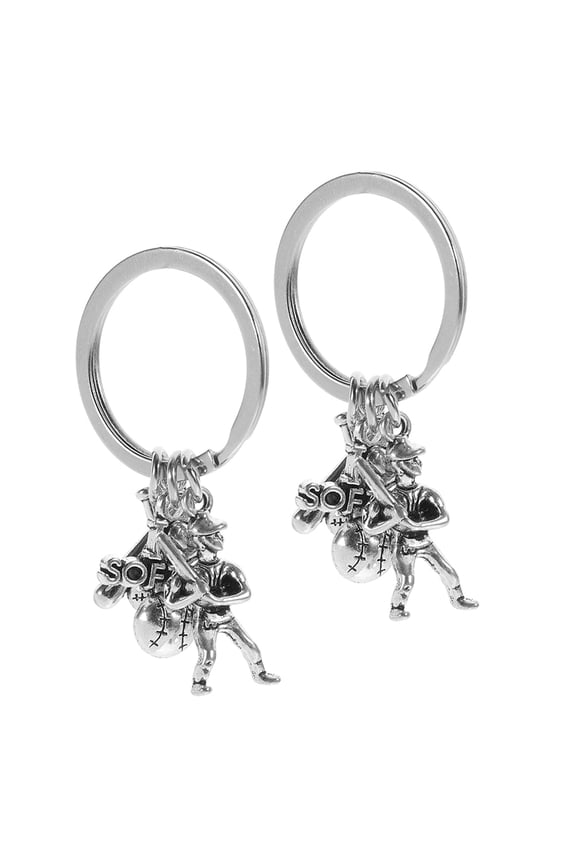 2 Pcs Party Favors Baseball Keychain Man