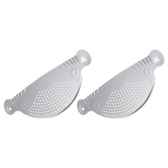 Masteelf 2 Pcs Pasta Drain Board Pot Drainer for Spaghetti 32X13CM Silver