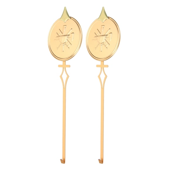 Masteelf  2 Pcs Pendulum Replacement for Wall Clocks Parts Mechanical Golden
