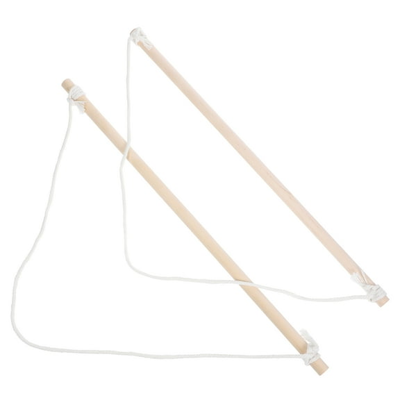 Masteelf  2 Pcs Pennant Flag Pole Storage Flagpole Hanging on Wooden