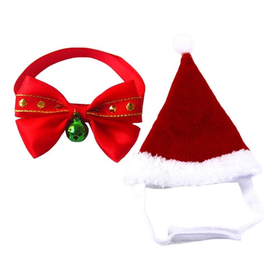 Masteelf  2 Pcs Pet Christmas Hat Puppy Outfits Winter Tag Has Mother