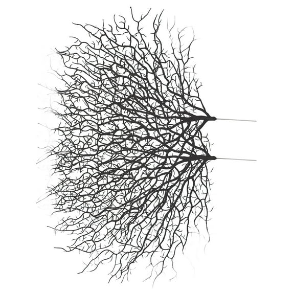 Masteelf 2 Pcs Plant Faux Artificial Coral Branch 50.00X45.00X0.50CM Black