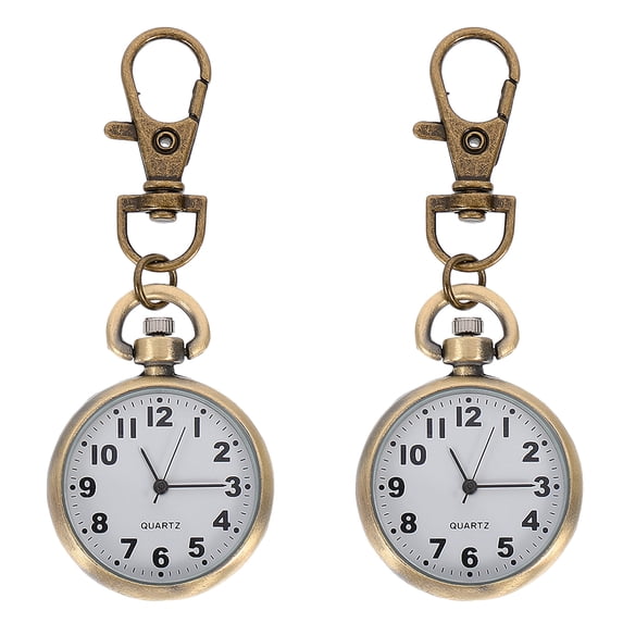 Masteelf 2 Pcs Pocket Watch Watches Fob Essentials Keychains Man Nurse