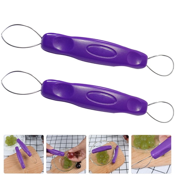 Masteelf  2 Pcs Portable Peeling Tool Multi-function Peeler for Kitchen Peelers Purple