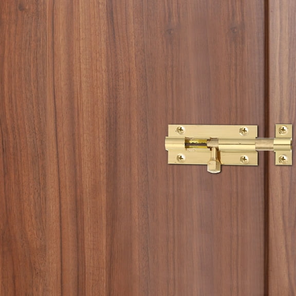 Masteelf  2 Pcs Practical Copper Bolt Sturdy Door Bolts Garden Gate Golden