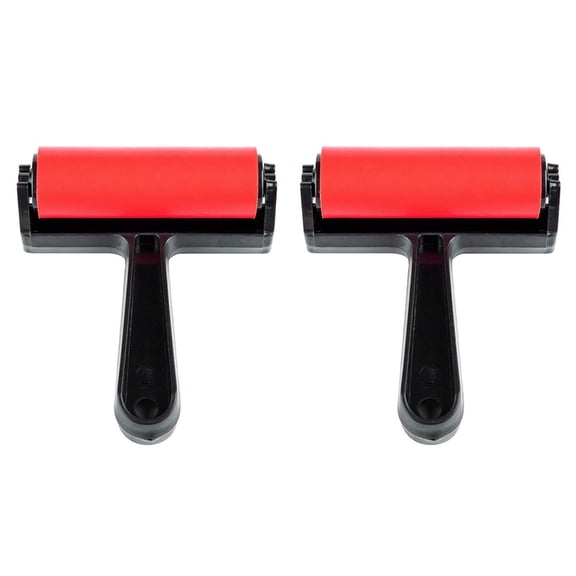 Masteelf 2 Pcs Printmaking Cylinder Premium Ink Roller Stamping Tool Child