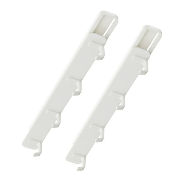 Masteelf 2 Pcs Pull-out Retractable Hook Hanger Storage Row Chrome Hooks White