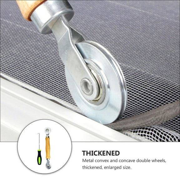 Masteelf 2 Pcs Spline Screen Replacement Tool Screen Installation Roller 22.8x4cm