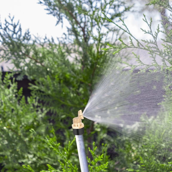 Masteelf 2 Pcs Sprayer Nozzle Garden Water Mist Sprinkler Head Golden