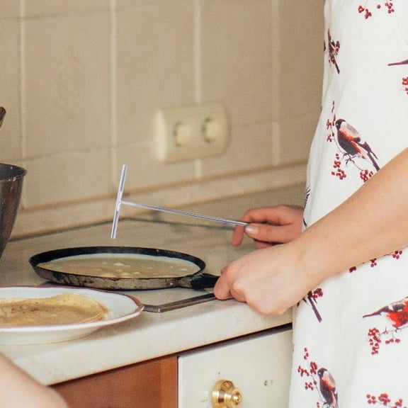 Masteelf 2 Pcs Stainless Steel Pancake Tool 26.00X13.00X0.75CM Silver