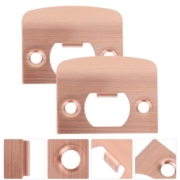 Masteelf 2 Pcs Strike Door Hole Plate Lock Tongue Guide Piece 5.60X4.60X0.80CM