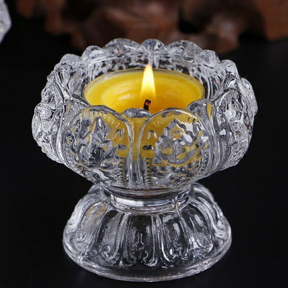 Masteelf  2 Pcs Teal Ghee Lamp Holder Zen Room Decor Beautiful Candle