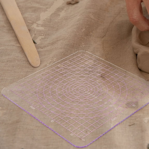 Masteelf  2 Pcs Transparent Clay Pressing Plates Working Board Acrylic