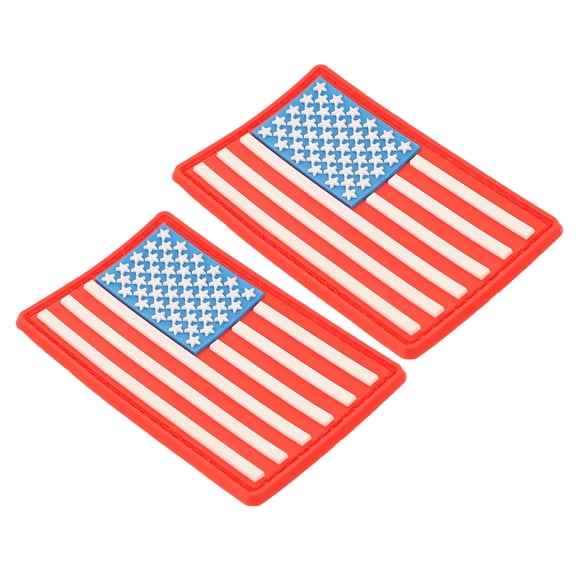Masteelf 2-Pack Embroidered Flag Patches for Jackets, Clothing, Hats, Bags, and Trendy Accessories