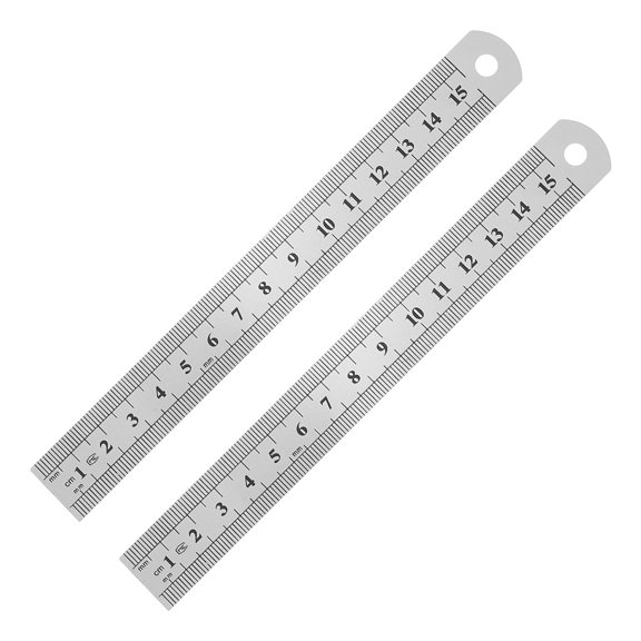 Masteelf 2 Pcs Universal Piston Steel Ruler 17.10X2.00X0.05CM