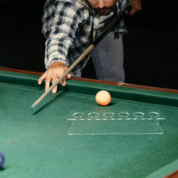 Masteelf 2 Pcs Wall Mounted Acrylic Billiard Cue Rack Holds 6 Pool Sticks Space Saving And Durable Ideal For Home Club And Bar Use