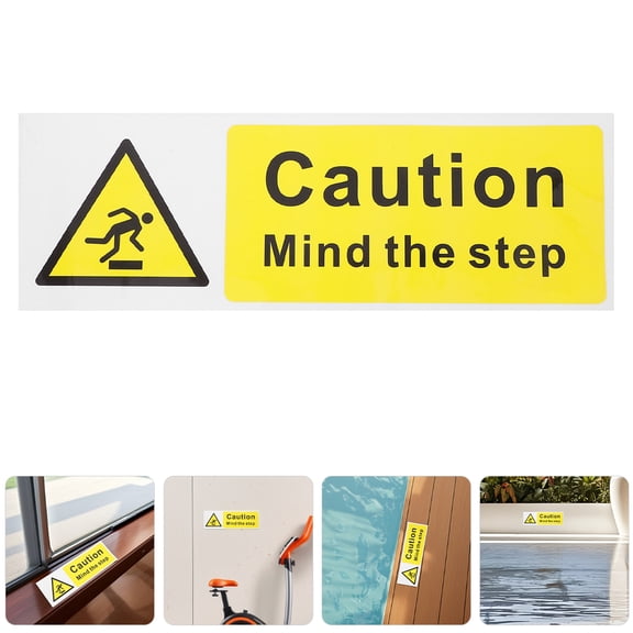 Masteelf 2 Pcs Waterproof Caution Stickers For Indoor Stairs Self Adhesive Watch Your Step Floor Decals Safety Warning Signs For Workplace