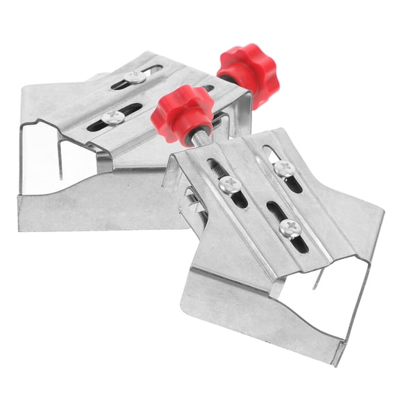 Masteelf  2 Pcs Woodworking Corner Clamps Right Angle Clip Multi-function Silverware Slotted