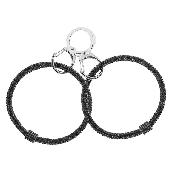 Masteelf 2 Pcs Wrist Lanyard for Keys Chain Wristlet Women Fitness Black