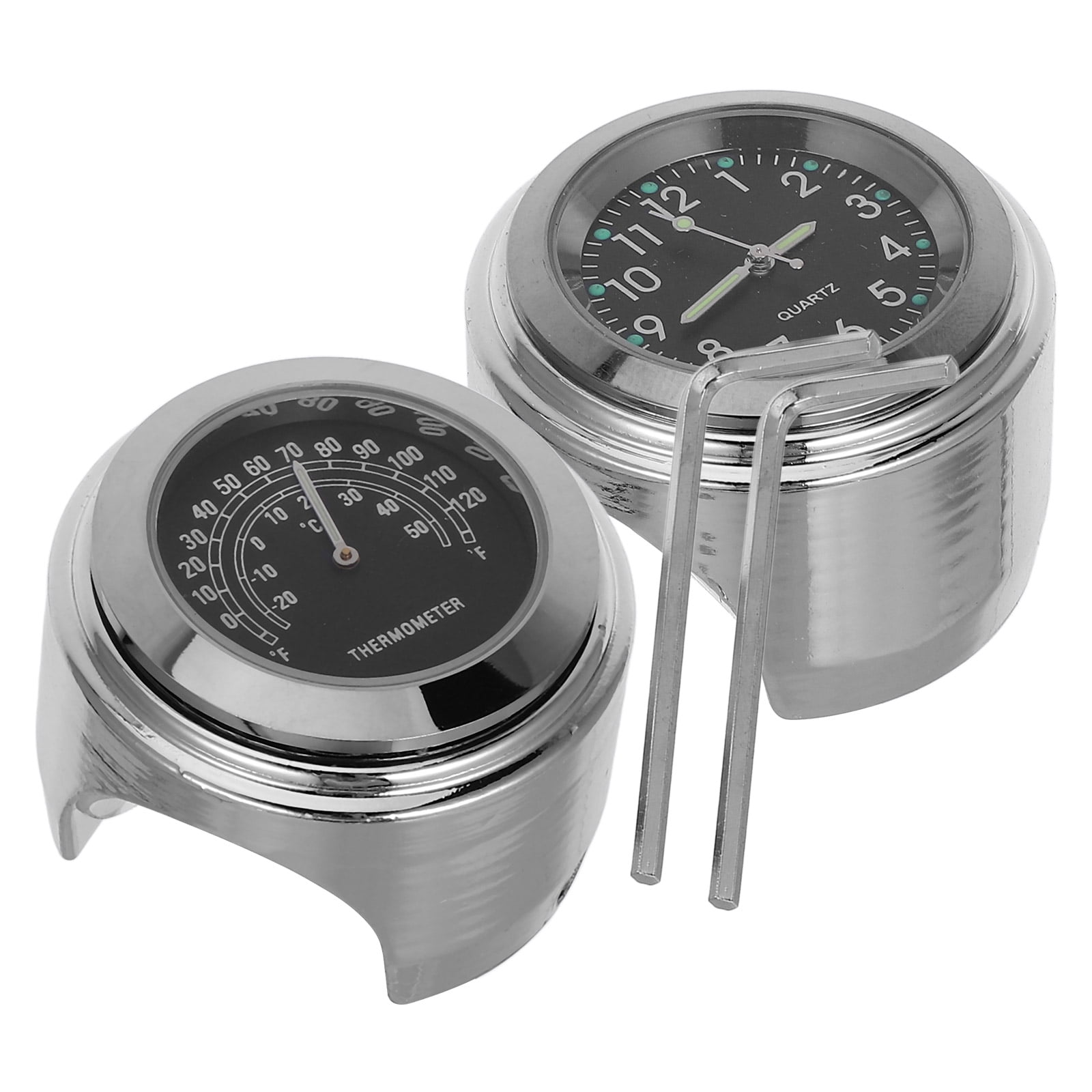 Masteelf  2 Pcs/set Motorcycle Thermometer F159 Circuit Breaker Black