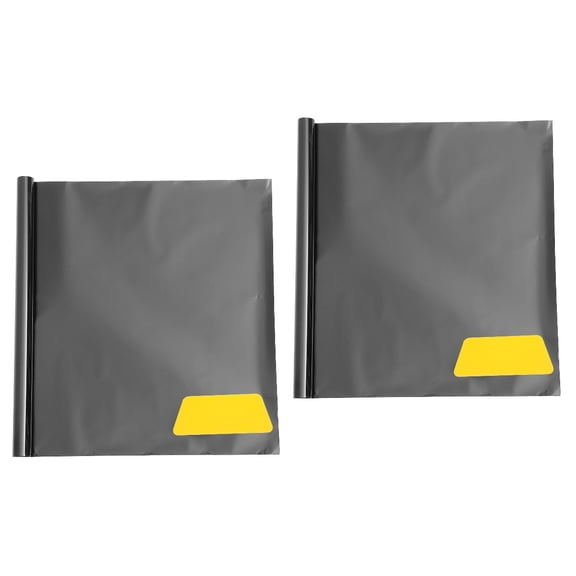 Masteelf 2 Rolls Adhesive Blackout Blind Blackout Window Film Privacy Heat Blocking Film