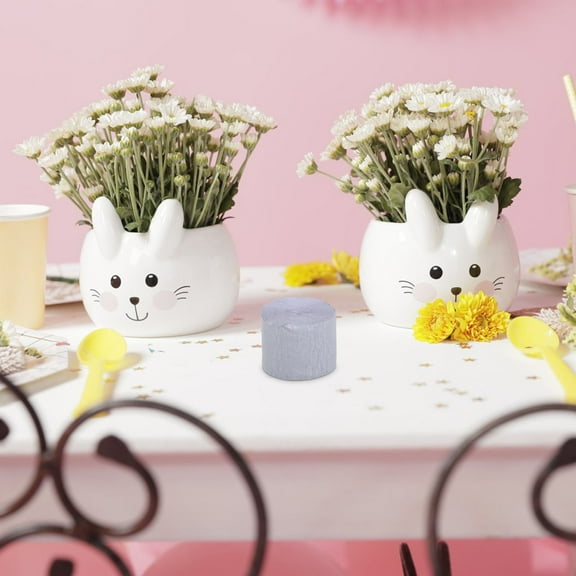 Toddmomy Crepe Paper Streamers Silver Kindergarten Classrooms Christmas 2 Rolls 982.50X1.77X0.04In