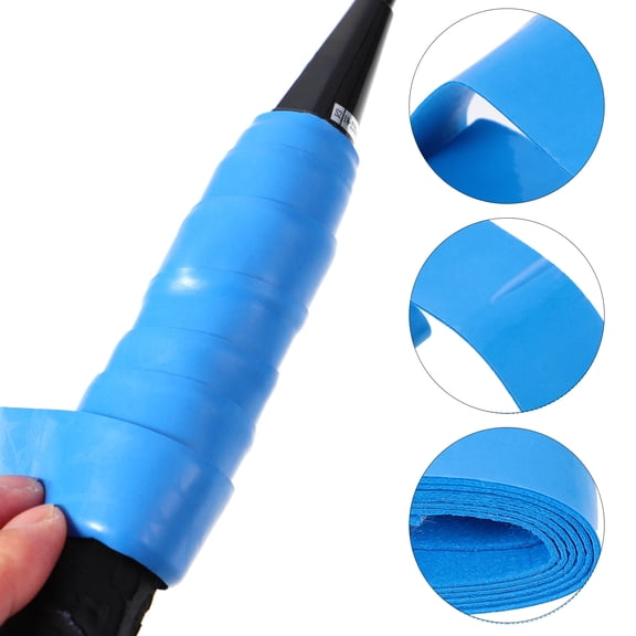 HEATSHAKING Sticky Overgrips with Thickened PU Material for Tennis and Badminton Racket Handles Blue