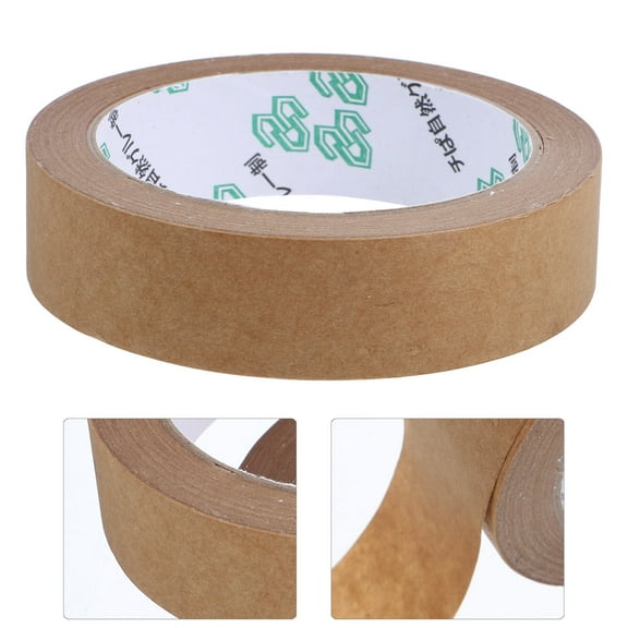 Masteelf 2 Rolls Paper Sealing Tapes Writable Kraft Packing Tapes Multi-function Adhesive Packing Tape