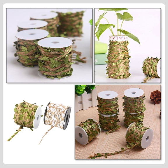 Masteelf 2 Rolls Simulation Rattan Leaves Natural Christmas Decorations