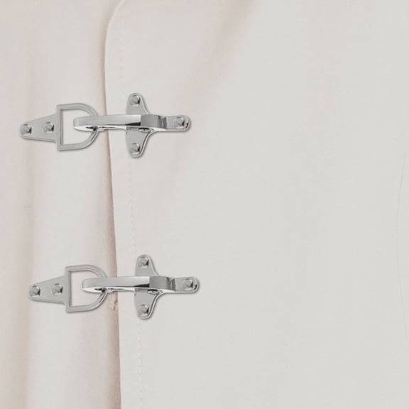 Masteelf 2 Set Interlock Buckles Coat Buckles Clasp Metal Clip Buckle Accessories for DIY Waist Belts Hand Sewing Dress Belts Making